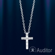 Gold Kreuz Anhaenger mit Brillanten