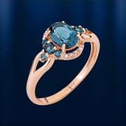  Russisches Goldschmuck Topas