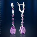 Ohrhaenger mit Amethyst nano & Fianiten