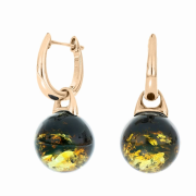 Vergoldete Silberohrhänger 925º mit Bernstein in Deutschland kaufen