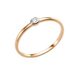 Купить кольцо из красного золота с фианитами