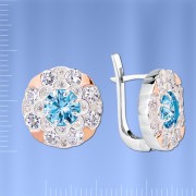 Silber & Gold Ohrringe mit Fianiten