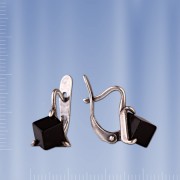 Ohrringer mit Obsidan  Bijouterie 