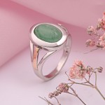 Кольцо из серебра 925 с золотом. Нефрит