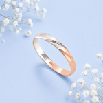 Bicolor Trauring 585er Weißgold und Rotgold