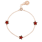 Серебряный позолоченный браслет "Янтарные звёзды"