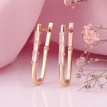 Золотые серьги Красное золото 585 Фианит
