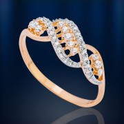 Russisches Goldring 585°, bicolor