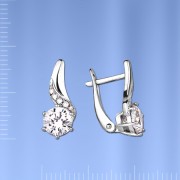 Ohrringe aus Silber Fianiten