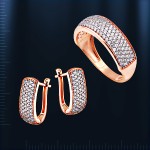 Золотой гарнитур с фианитами