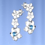 Ohrhaenger mit Topas & Fianiten. Silber