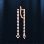 Кристаллы Swarovski®. Серьги Русское золото