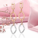 Серьги русское золото 585 биколор