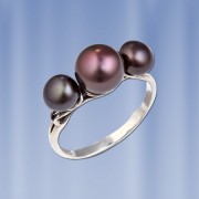 Silber Ring mit Perlen