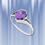 Silberring mit Amethyst "Frucht"