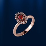  Goldring mit Brillanten & Granat