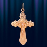 Крестик нательный православный золотой