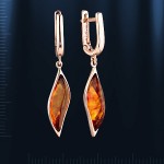 Ohrringe russisches Gold mit Bernstein 