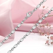 Silberkette; -armband "Kugel + Fass"