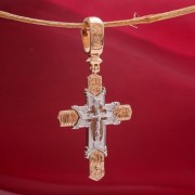 Нательный крестик золотой с распятием
