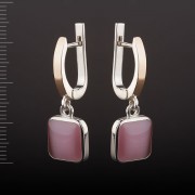 Russisches Silber Ohrhaenger mit Aventurin