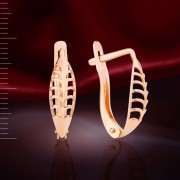 Russian earring red gold