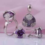 Silberset mit Amethyst