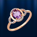  Russisches Goldschmuck Amethyst 