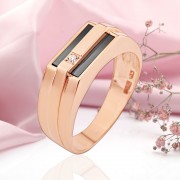 Herrenring Russisches Gold 585 in Deutschland Zirkonia