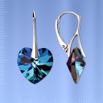 Серебряные серьги с кристаллами Swarovski&reg;