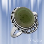 Russischer Ring Silber mit Nephrit