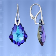 Ohrhaenger mit Swarovski®  Kristallen. Silber