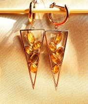 Vergoldete Silberohrhaenger "Exklusiv"