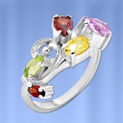 Ring mit Edelstein Silber