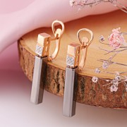 SOKOLOV Rotgold 585 Ohrhänger mit Diamanten Keramik