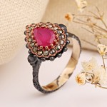 Серебряное кольцо с рубином
