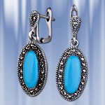 Silberohrringe mit Tuerkis