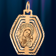 Икона Божией Матери из золота Ромб