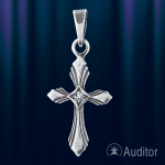 Крecт серебрянный нательный