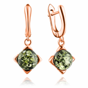 Vergoldete Silberohrhänger 925º mit Bernstein in Deutschland kaufen