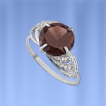 Silberring Quarz & Fianiten