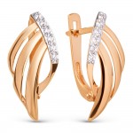 Ohrringe Rotgold 585 Zirkonia