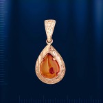 Anhaenger mit Bernstein  Russisches Gold