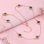 Золотое колье с малахитом ⌀ 6 мм