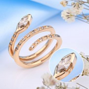 Gianni Lazzaro. Rotgoldring "Snake". Diamanten