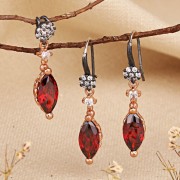 Silberset mit Granat