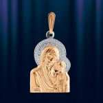 Икона Божией Матери из золота Нимб