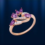  Russisches Goldschmuck Amethyst 