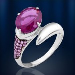 Ring mit Amethyst nano & Fianiten