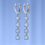 Ohrhaenger mit Topas & Fianiten. Silber